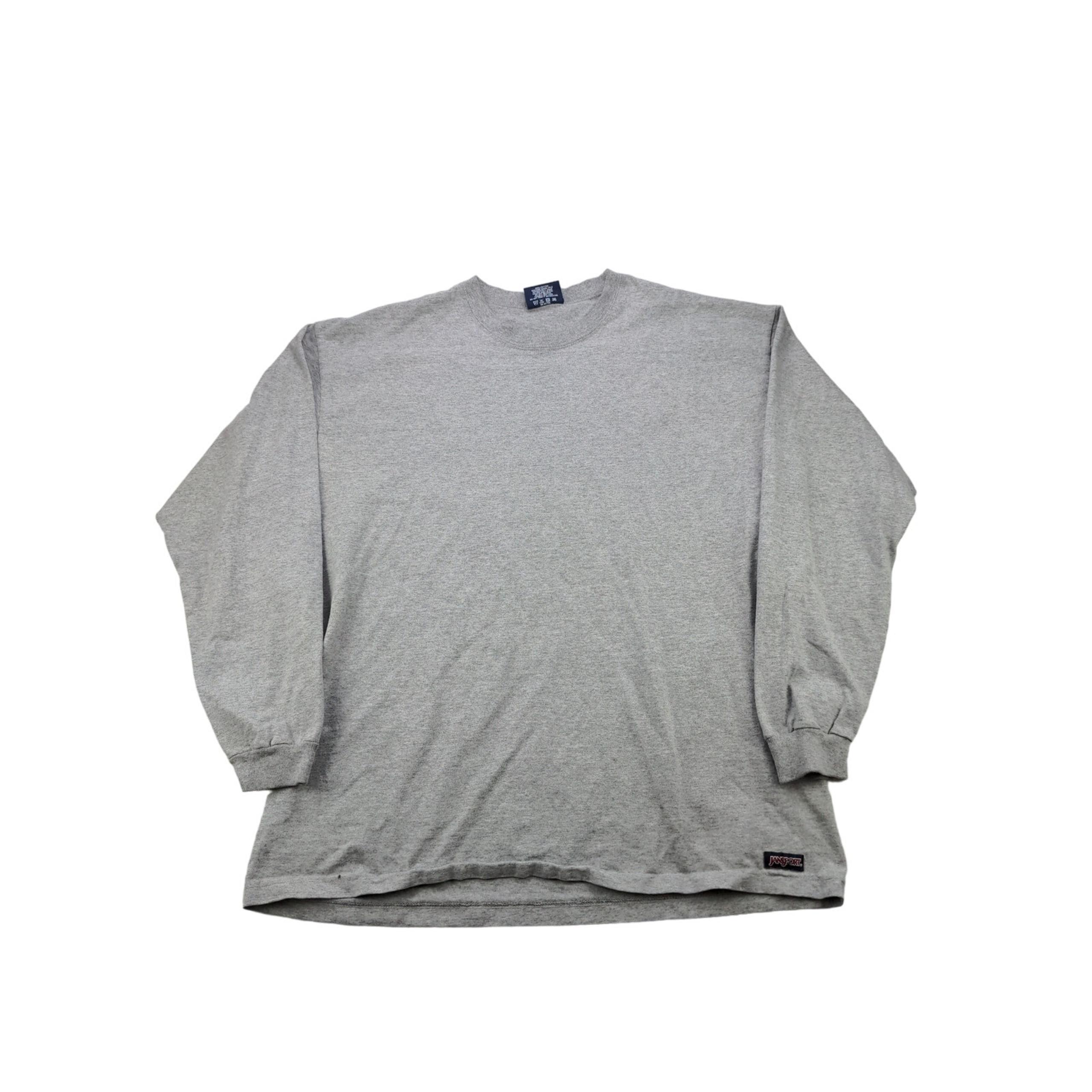 Vintage Mens JanSport Pullover Blank Sweatshirt Size XL Gray Made in USA