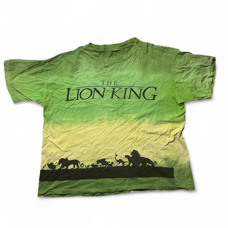 Vintage 90's Disney The Lion King Movie Promo AOP TieDye Shirt - M