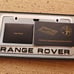 Premium RANGE ROVER SUV Car License Plate Silver Frame Land Rover. Silver Metal