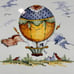Vintage French Hot Air Balloon Ceramic Plate Rouen France 12.5 Signed A. Augy