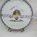 Vintage French Hot Air Balloon Ceramic Plate Rouen France 12.5 Signed A. Augy