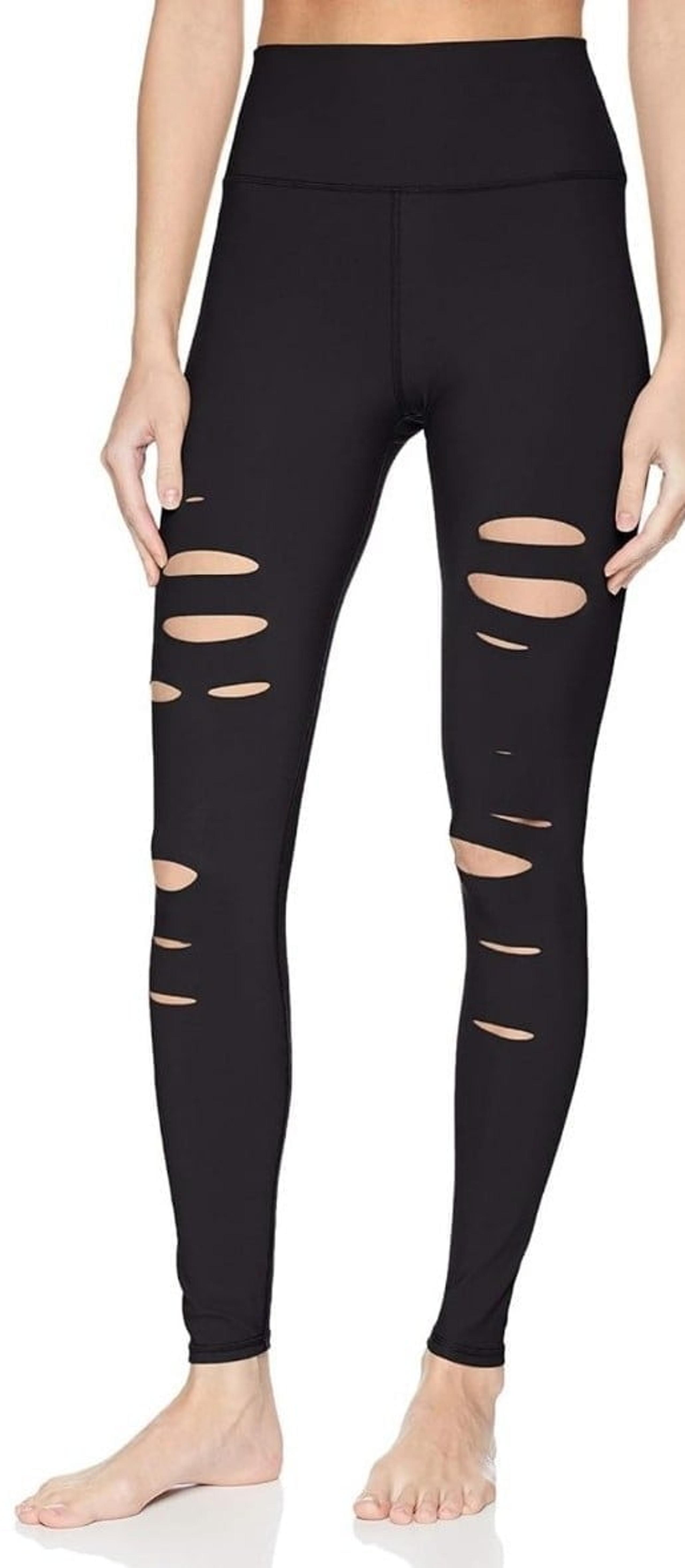 Alo Yoga Women's High Waisted Ripped Warrior Legging xs