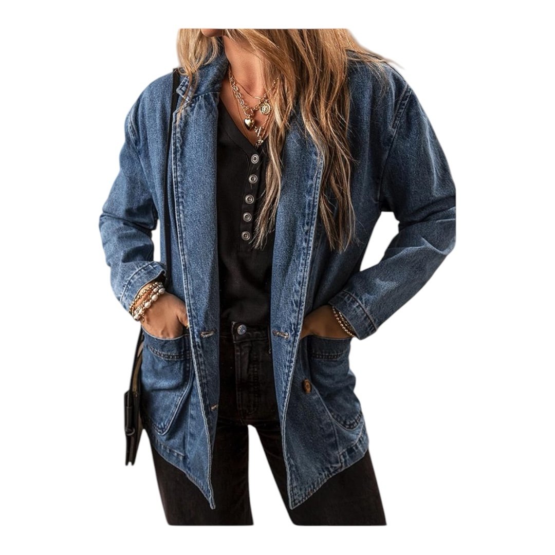 VTG 80s-90s RARE LEE Denim Jacket button closure size XL