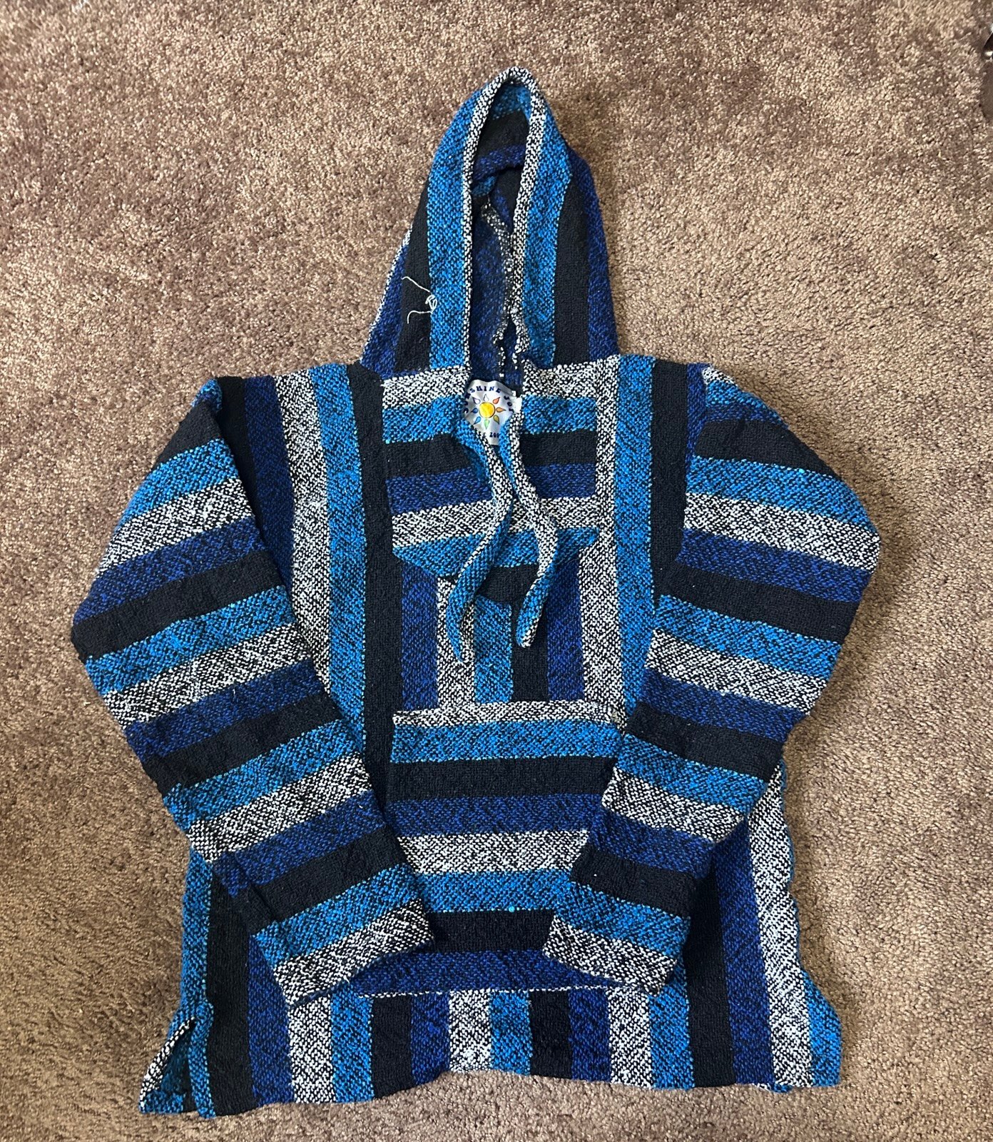 Blue Knitted Cloak