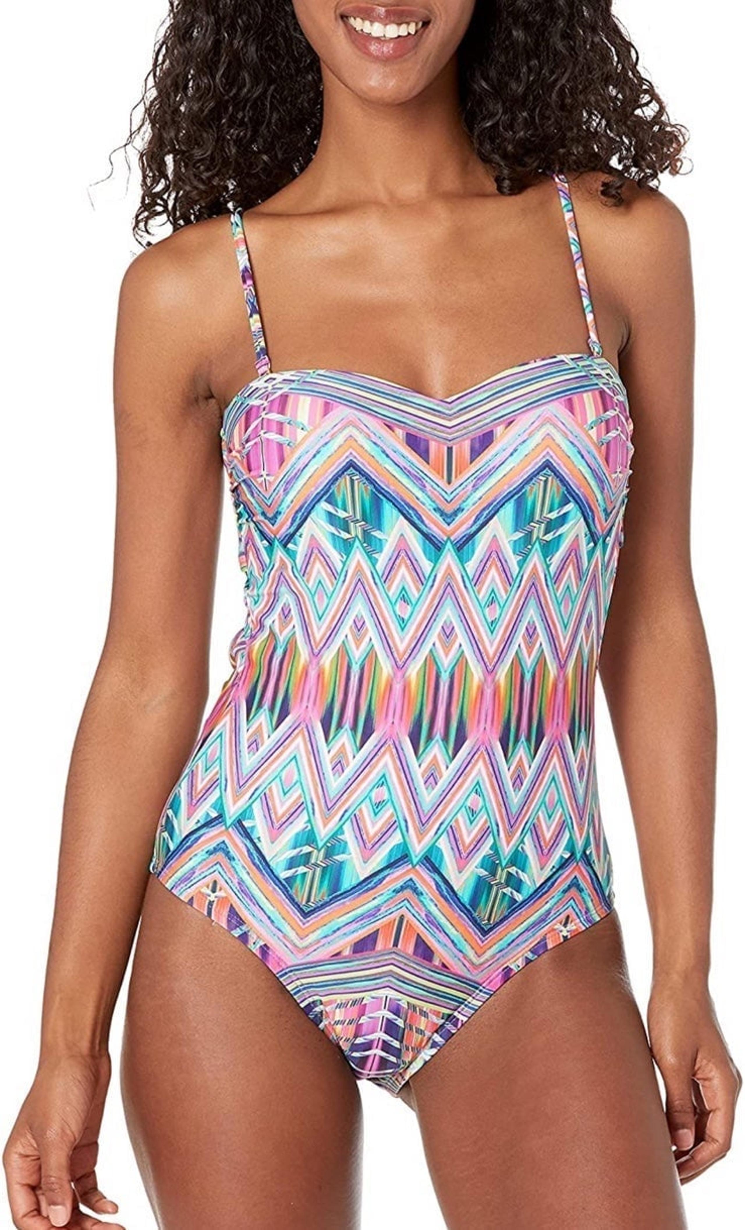 Kenneth Cole REACTION Women's Standard Bandeau One Piece Swimsuit