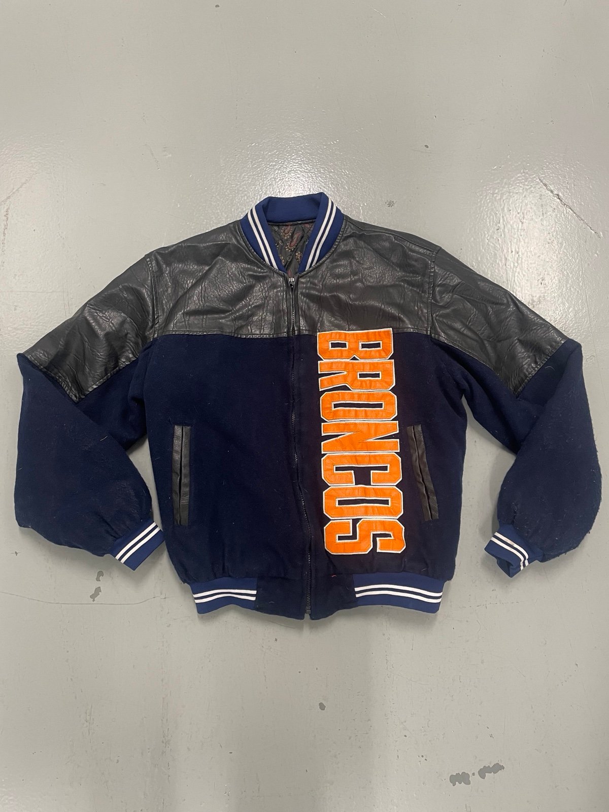 Vintage 90’s Denver broncos varsity letterman jacket LdYGnlo00