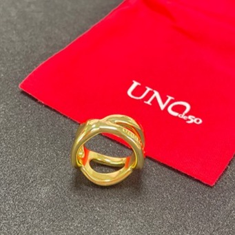 Uno de 50 Ring Gold-Plated Ring Crossed Ring Women Jewelry Gift size 8