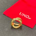 Uno de 50 Ring Gold-Plated Ring Crossed Ring Women Jewelry Gift size 8