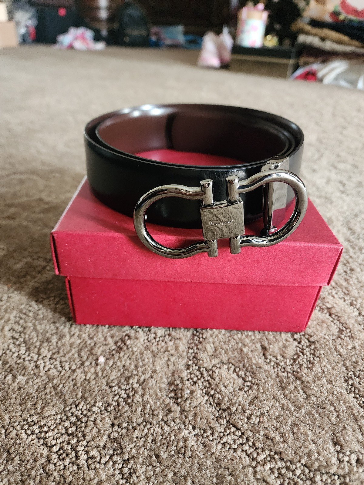 Salvatore Ferragamo Reversible Double Leather Belt