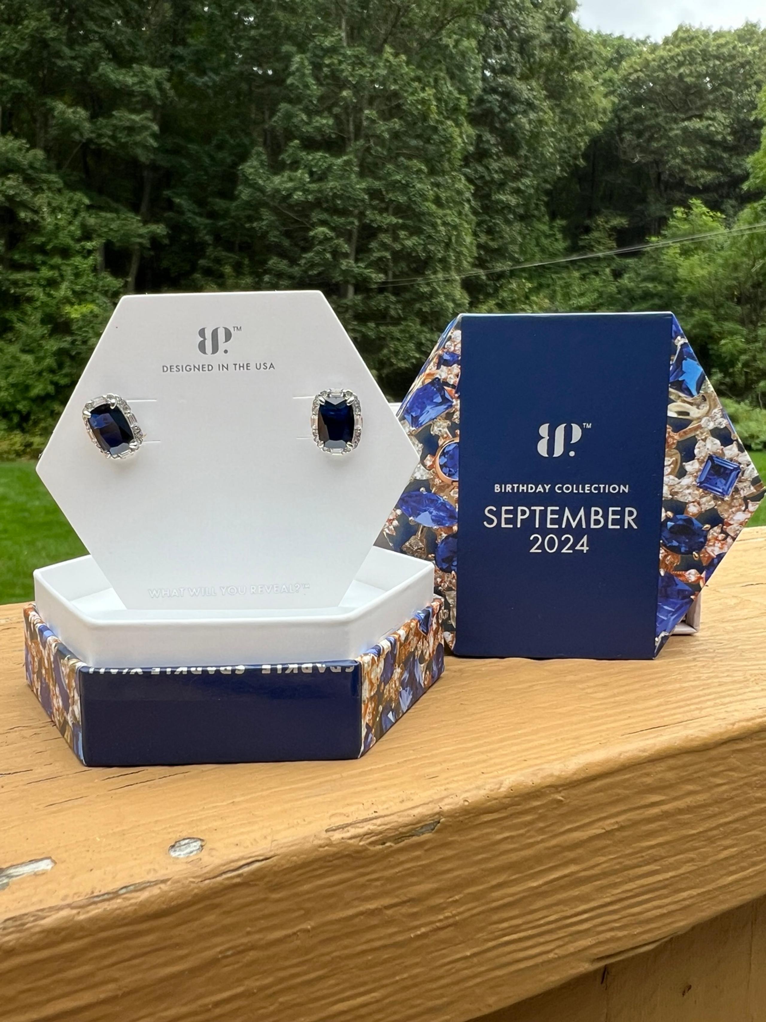 RBP September 2024 Earrings - Sterling Silver Sapphire Studs