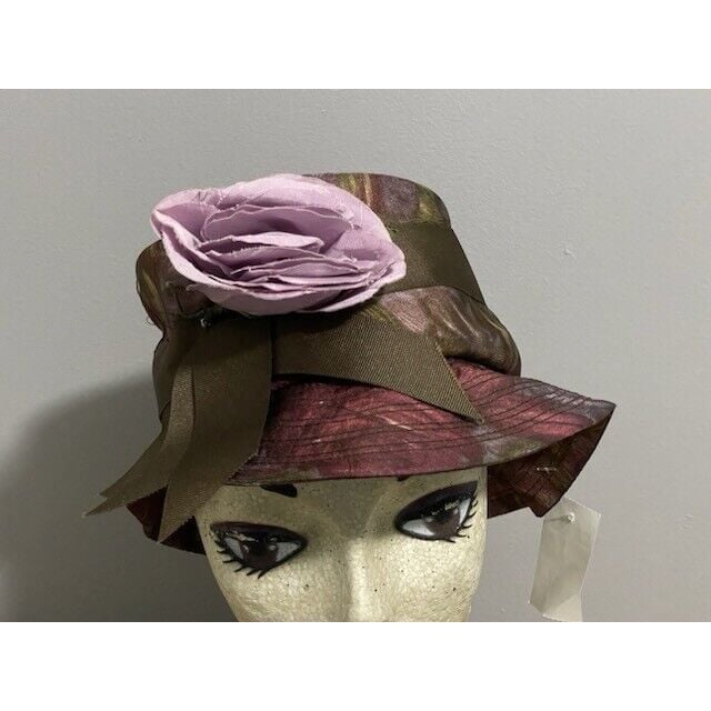 Union Made USA Vtg Early 1940s Steampunk Green Bucket Hat Louis of California