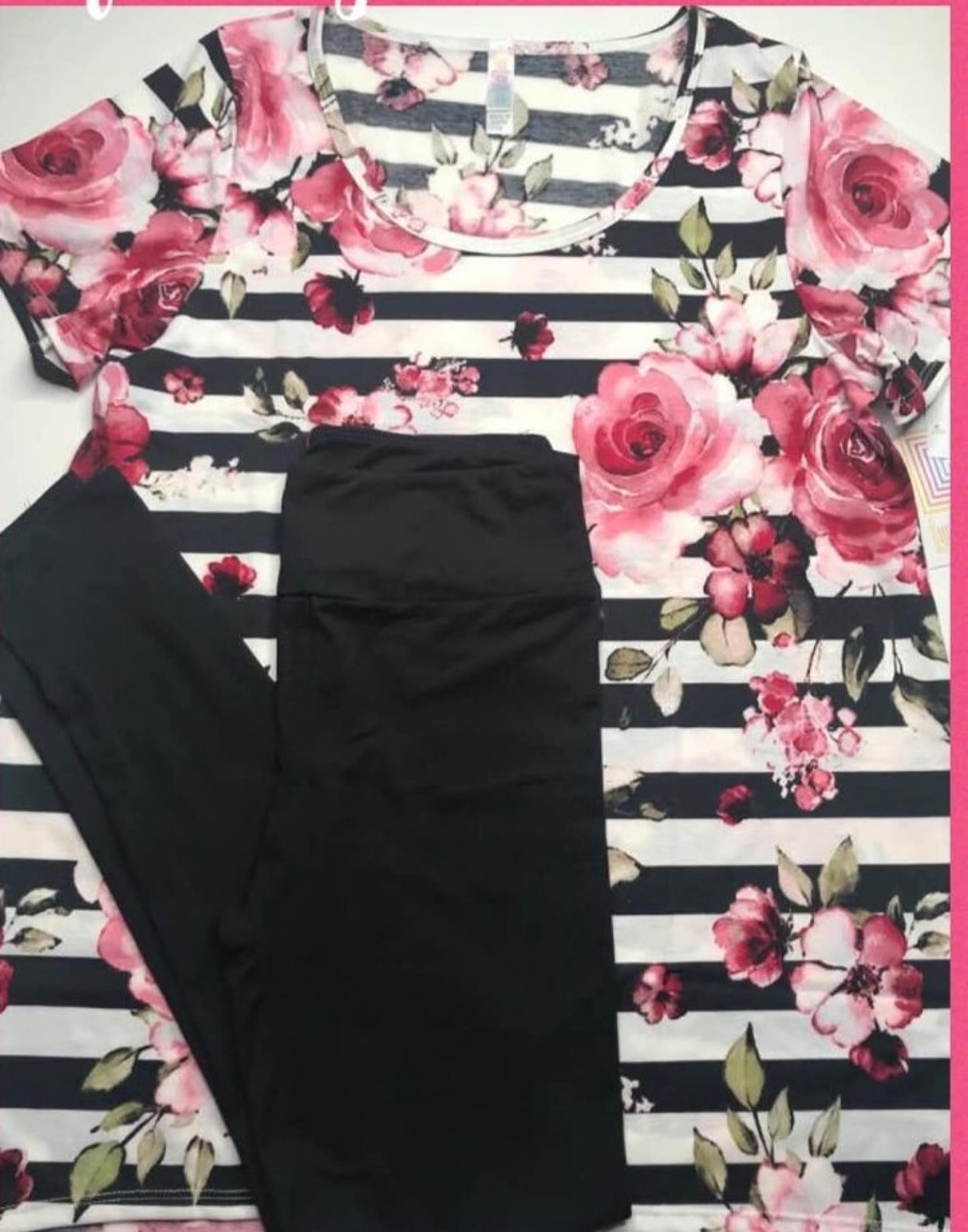 Lularoe Medium Classic Tee And OS Leggings New