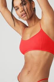Alo Airmesh Venus Bralette Red Hot Summer XS-S