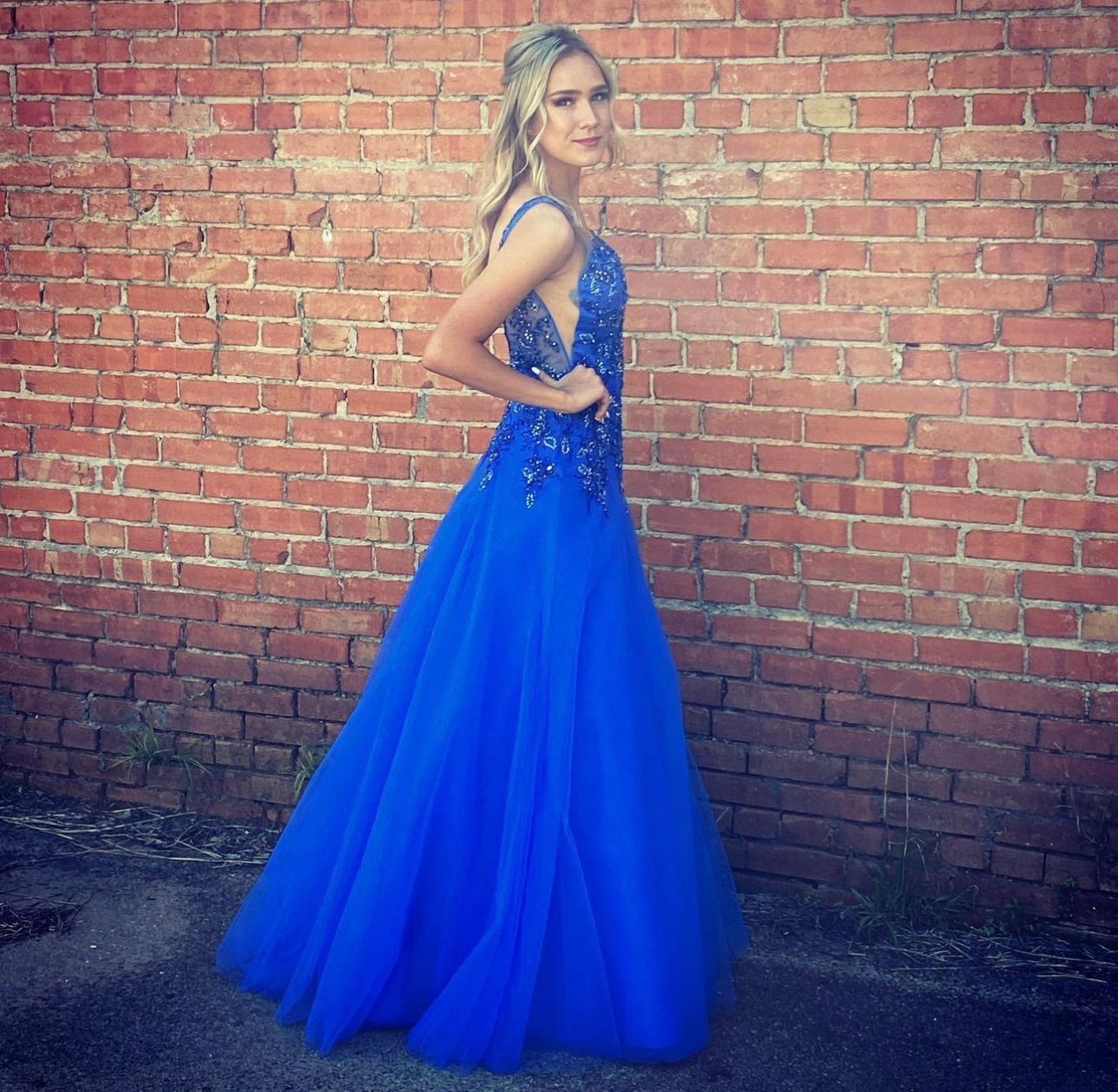 Blue Prom dress