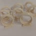 8 Vintage Napkin Rings Whole Wheat Porcelain 2 Mikasa Style