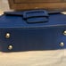 Made in Italy 100% leathers royal blue croco handbag with strap