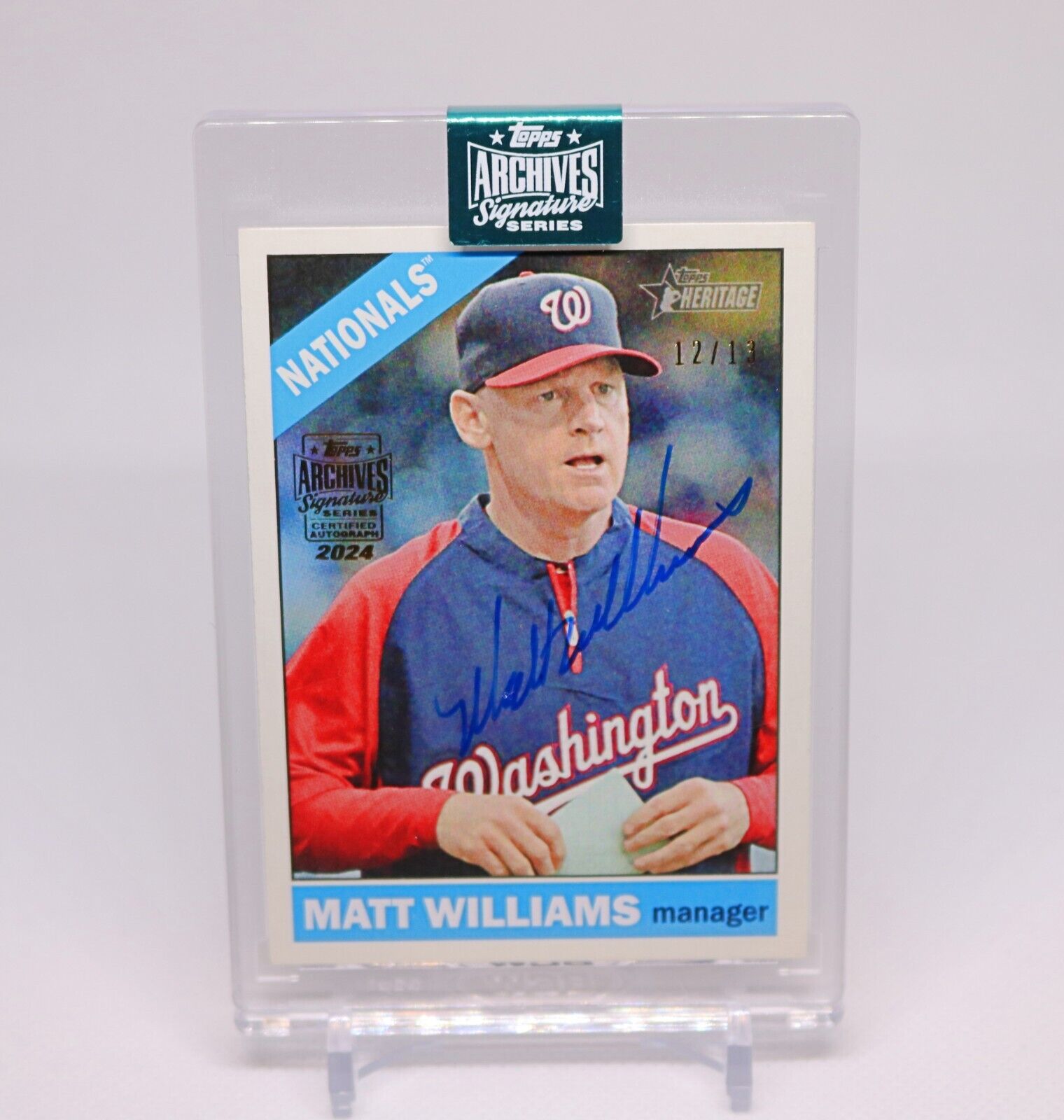 2024 Topps Archives Signature Series 2015 Topps Heritage #386 Matt Williams /13