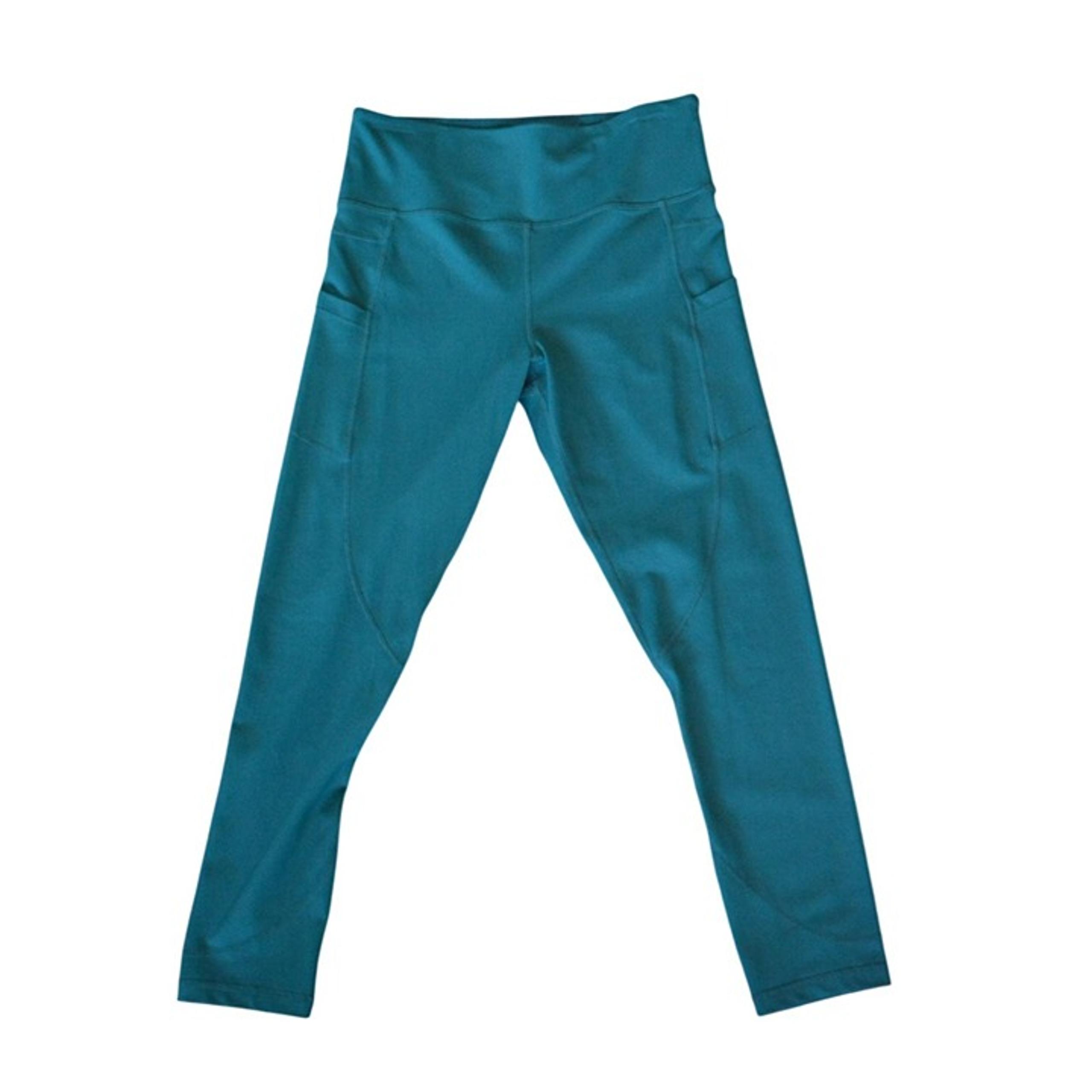 Zyia Active Teal Blue Activewear Textured  Ankle Leggings Women 8-10