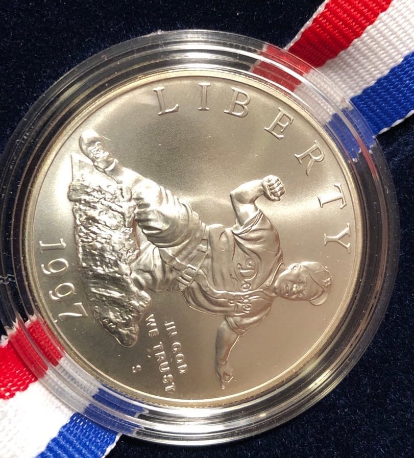 1997-S Uncirculated Jackie Robinson Silver Dollar