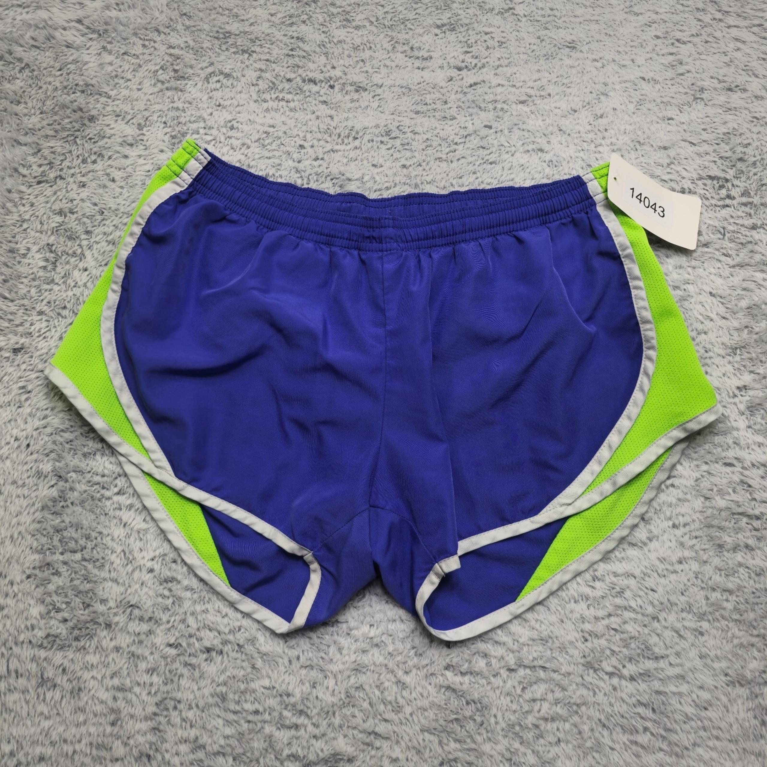 Soffe Athletic Shorts Womens Small Blue Green Running Elastic Waist Pull On