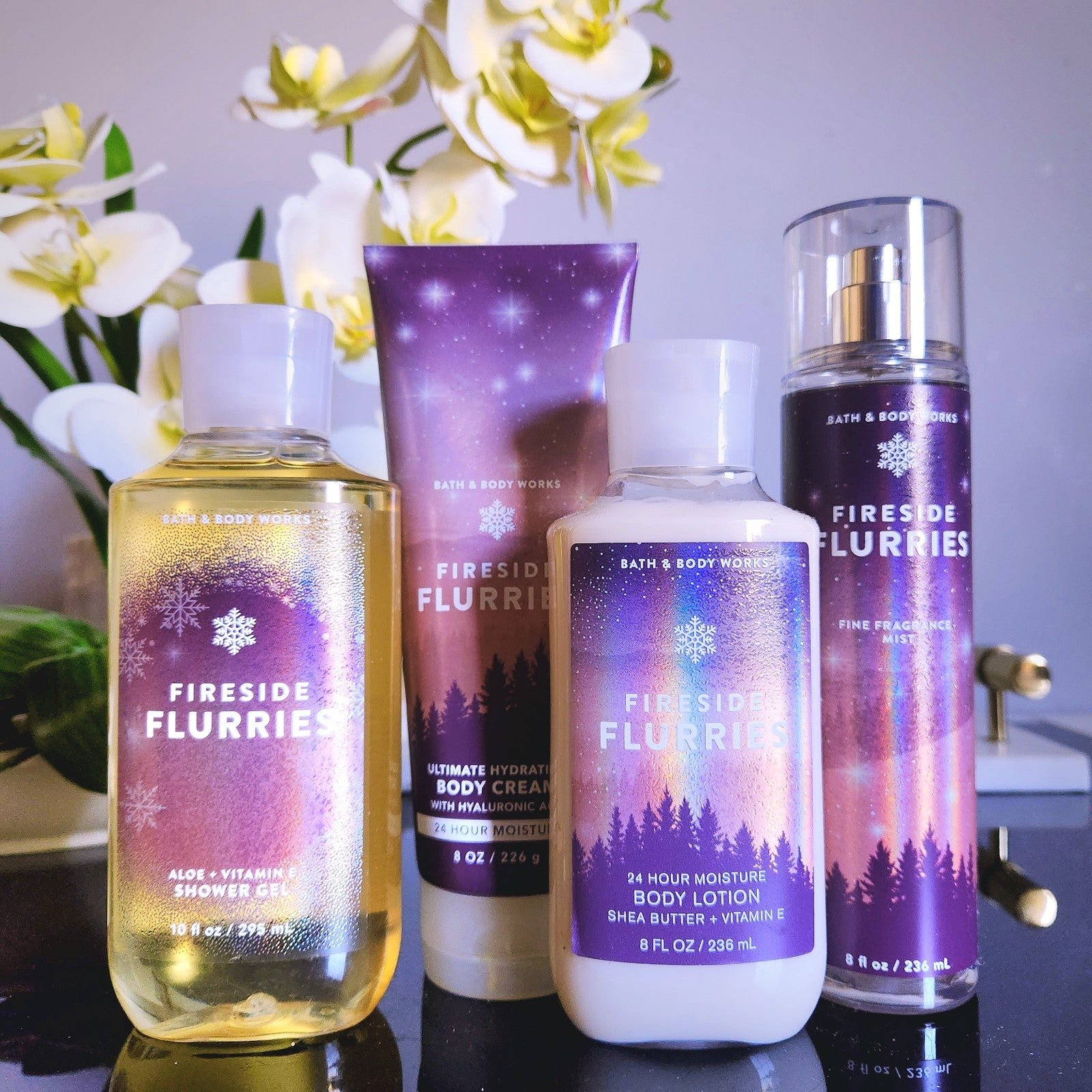 Fireside Flurries Bath and body works 4pc. DISCONTINUED NEW