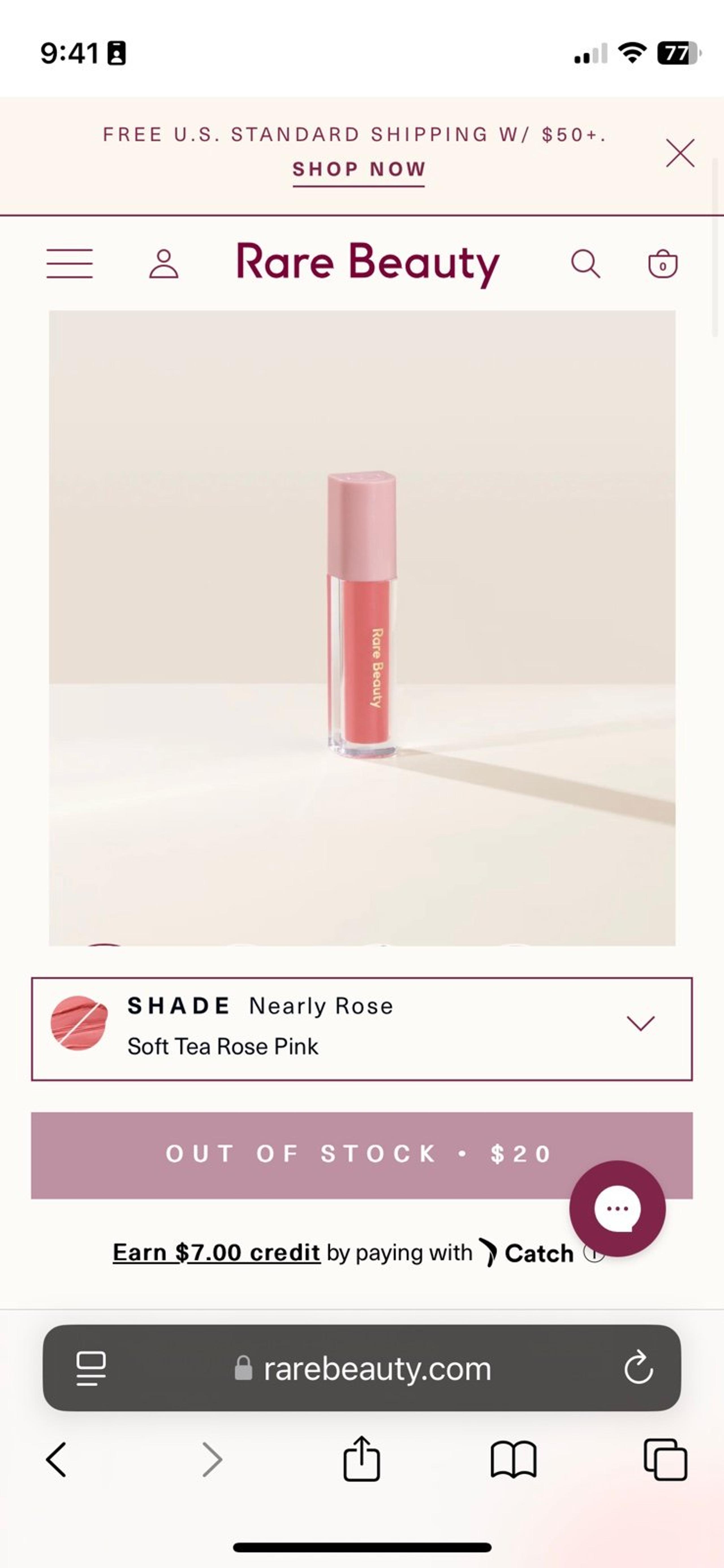 Rare Beauty Liquid Eyeshadow Nearly Rose - Selena Gomez