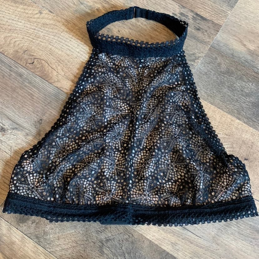 VS Vintage Crochet Lace High Neck Bralette
