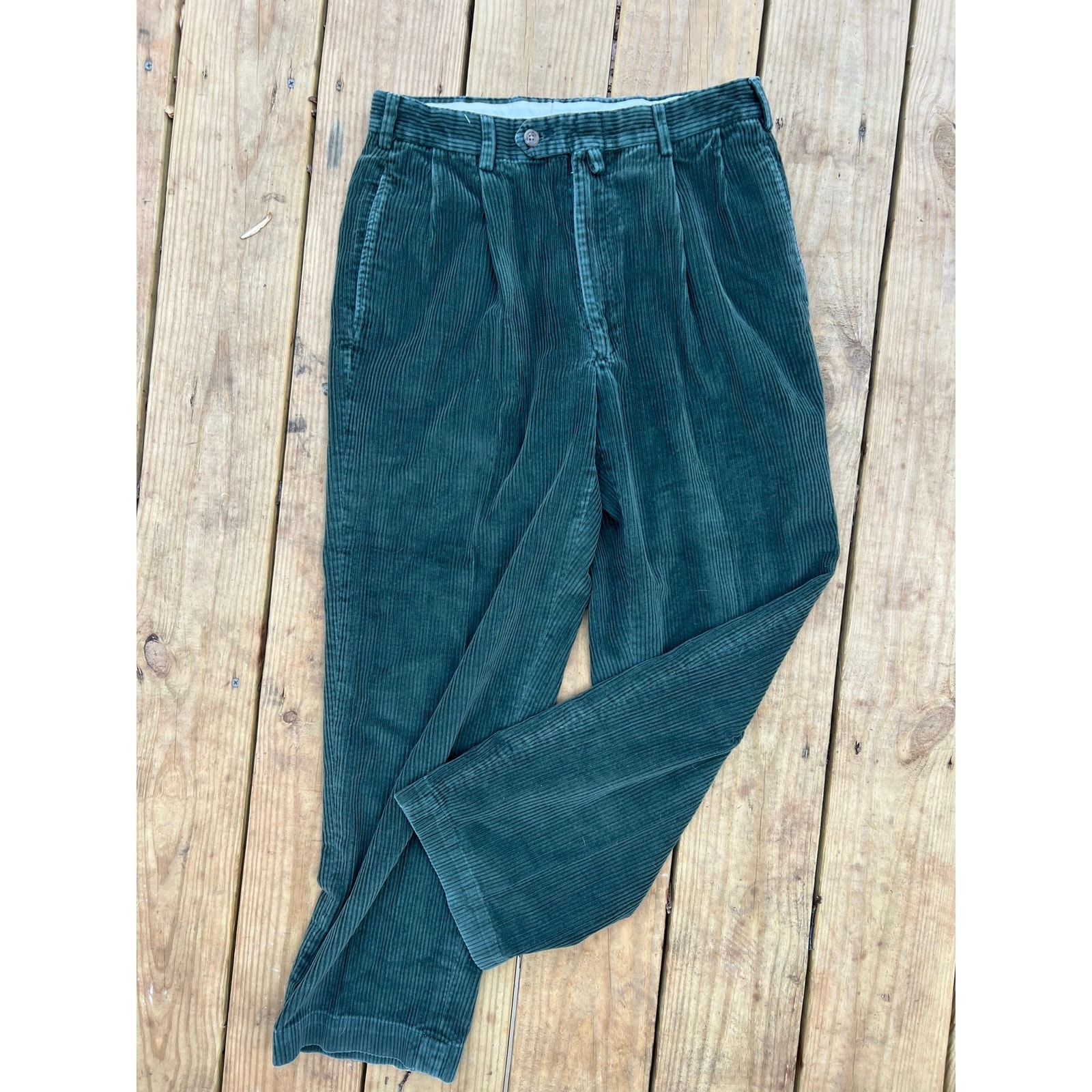 Vintage 90s Green Corduroy Pants