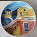 Beautiful Greek Handmade Hand Painted ceramic platter by Paulidis