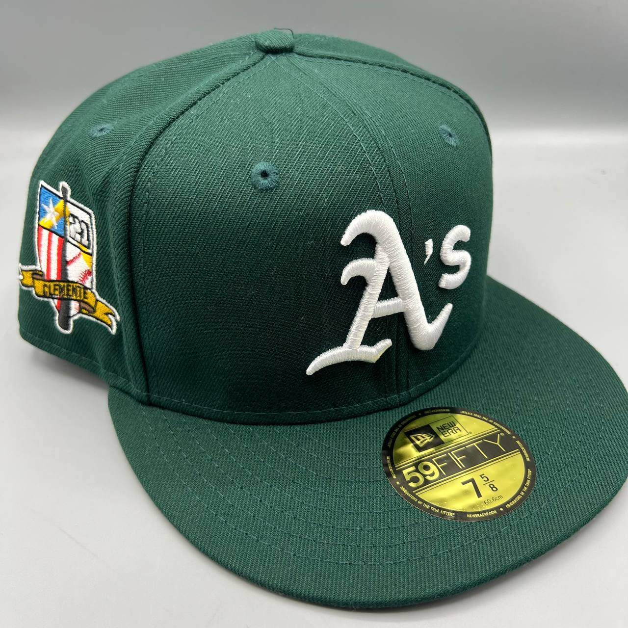 Oakland Athletics Hat Men 7 5/8 Green Clemete 21 59Fifty New Era Fitted Cap New