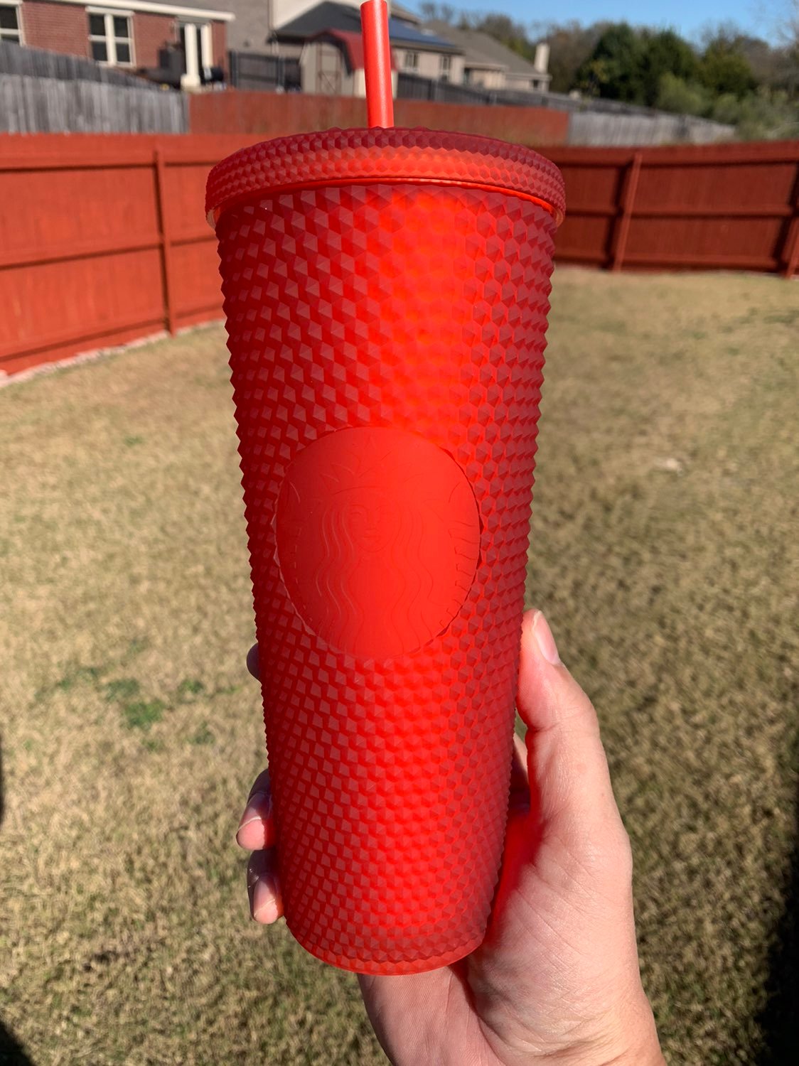 NEW 2020 Starbucks Matte Red Studded Tum