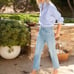 NWOT Frank & Eileen Monaghan Mom Jean 90s Light Wash 28 Button Fly High Rise
