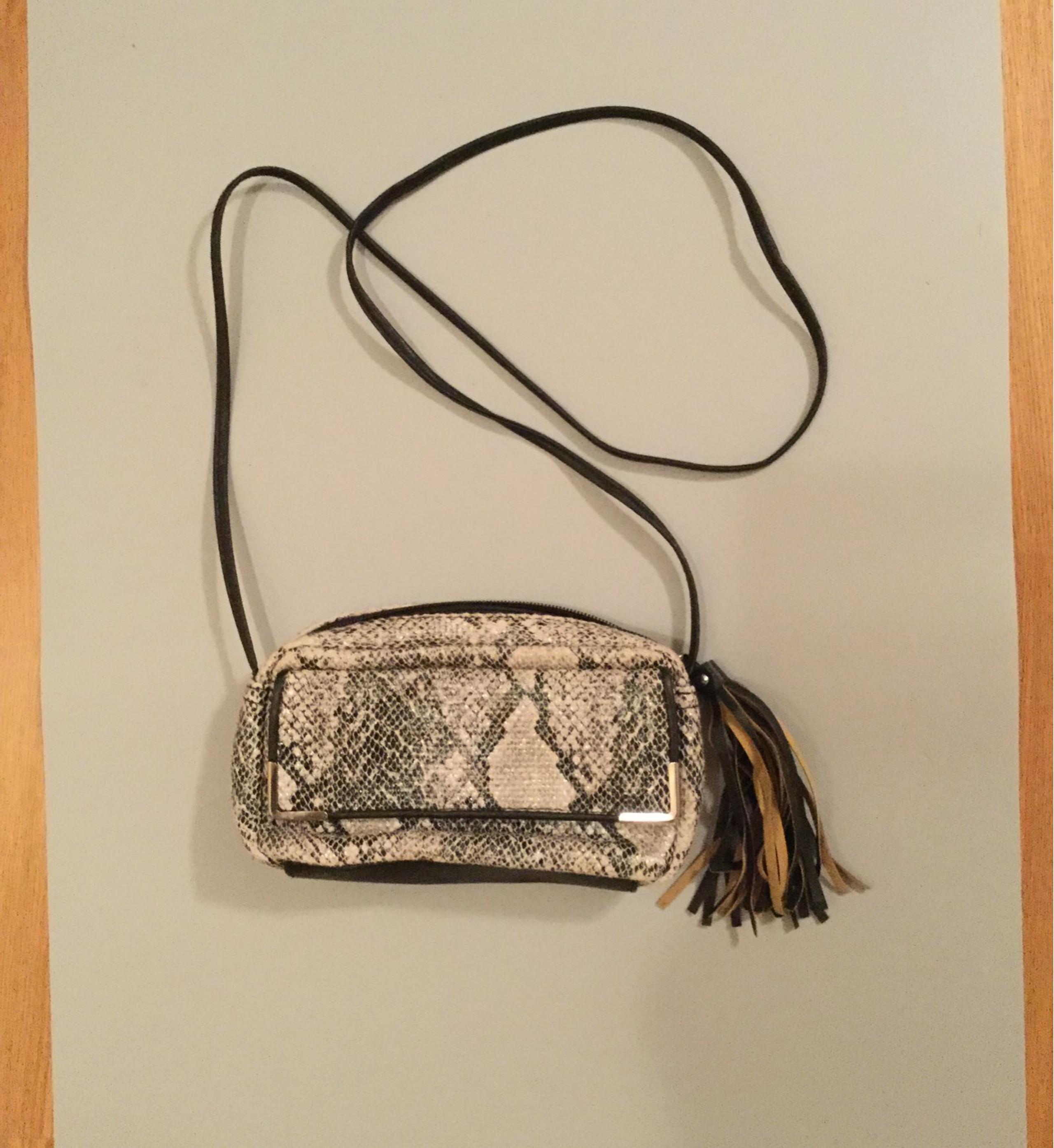 Bueno Faux Python Leather Clutch