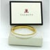TALBOTS vintage in original box, white enamel clamper BRACELET gold tone EUC