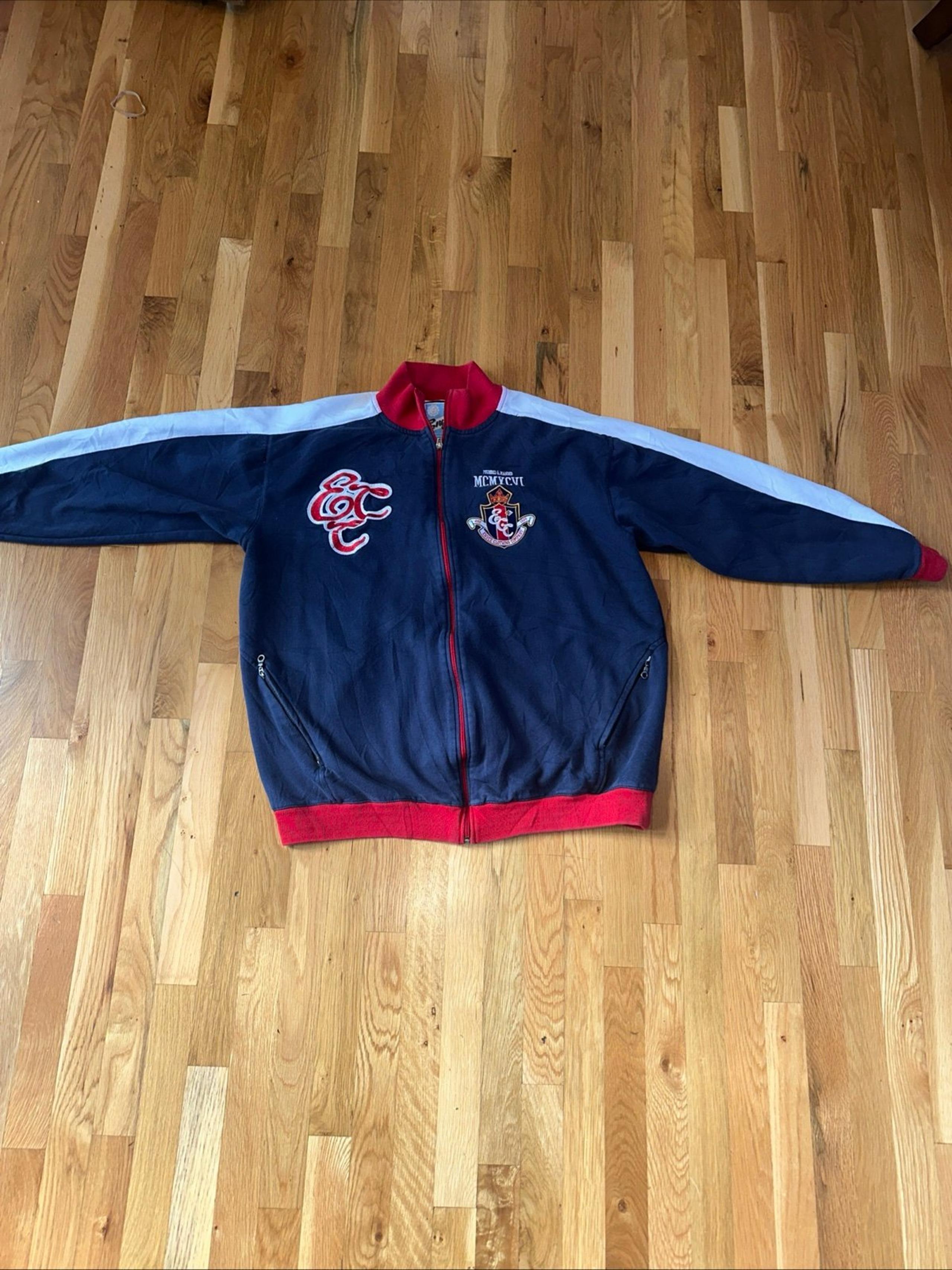 VTG Enyce Track Jacket Mens XXL Full Zip Embroidered Red White Blue Street Y2K