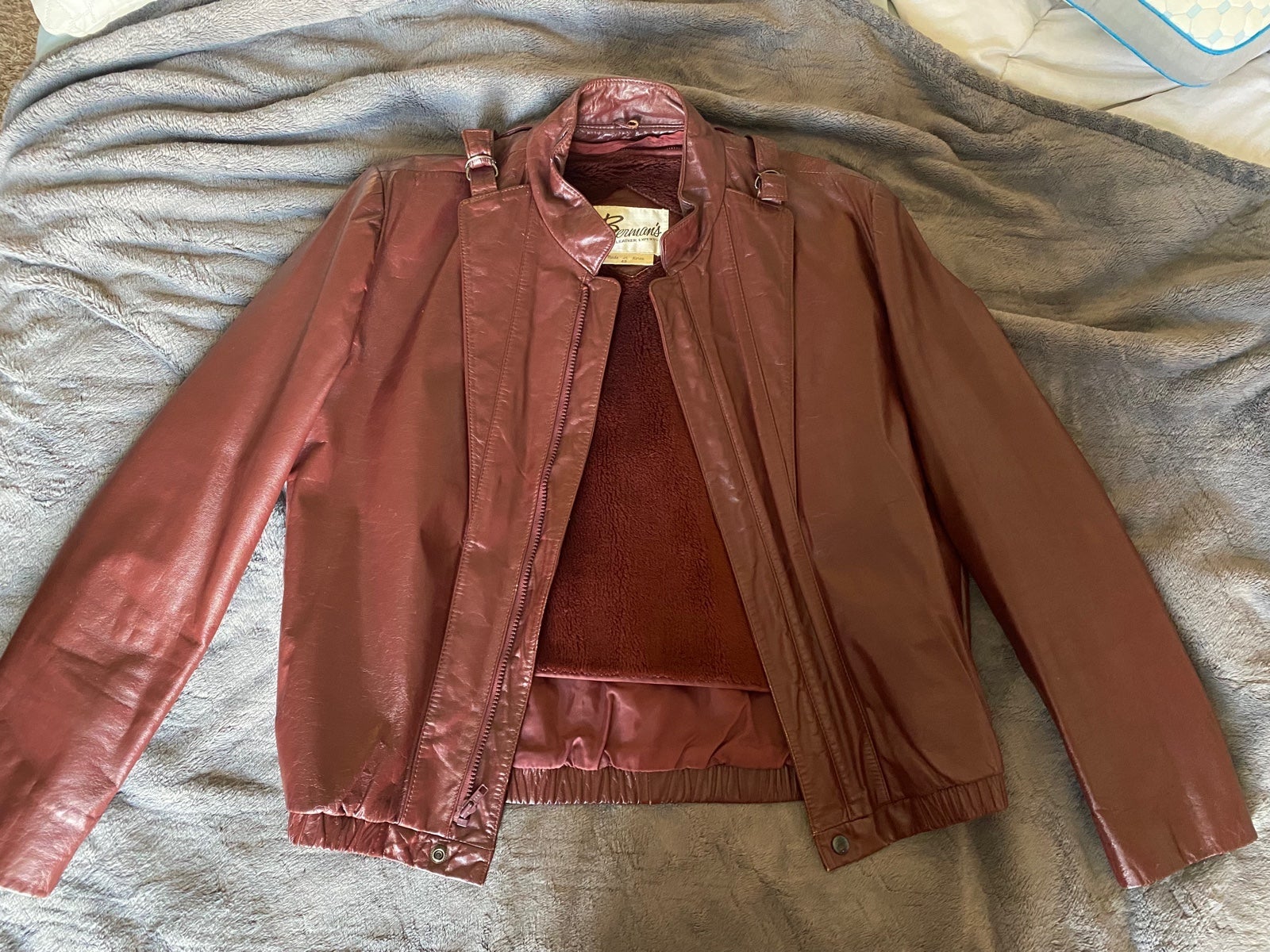 Vintage Berman’s Leather Motorcycle Jacket size 42