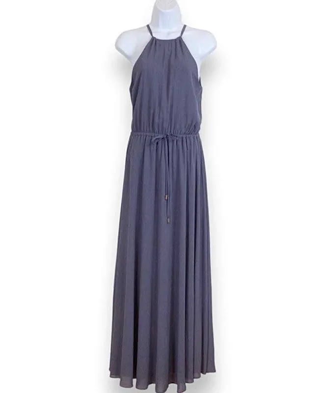 LULUS Blue Chiffon Bridesmaid Dress