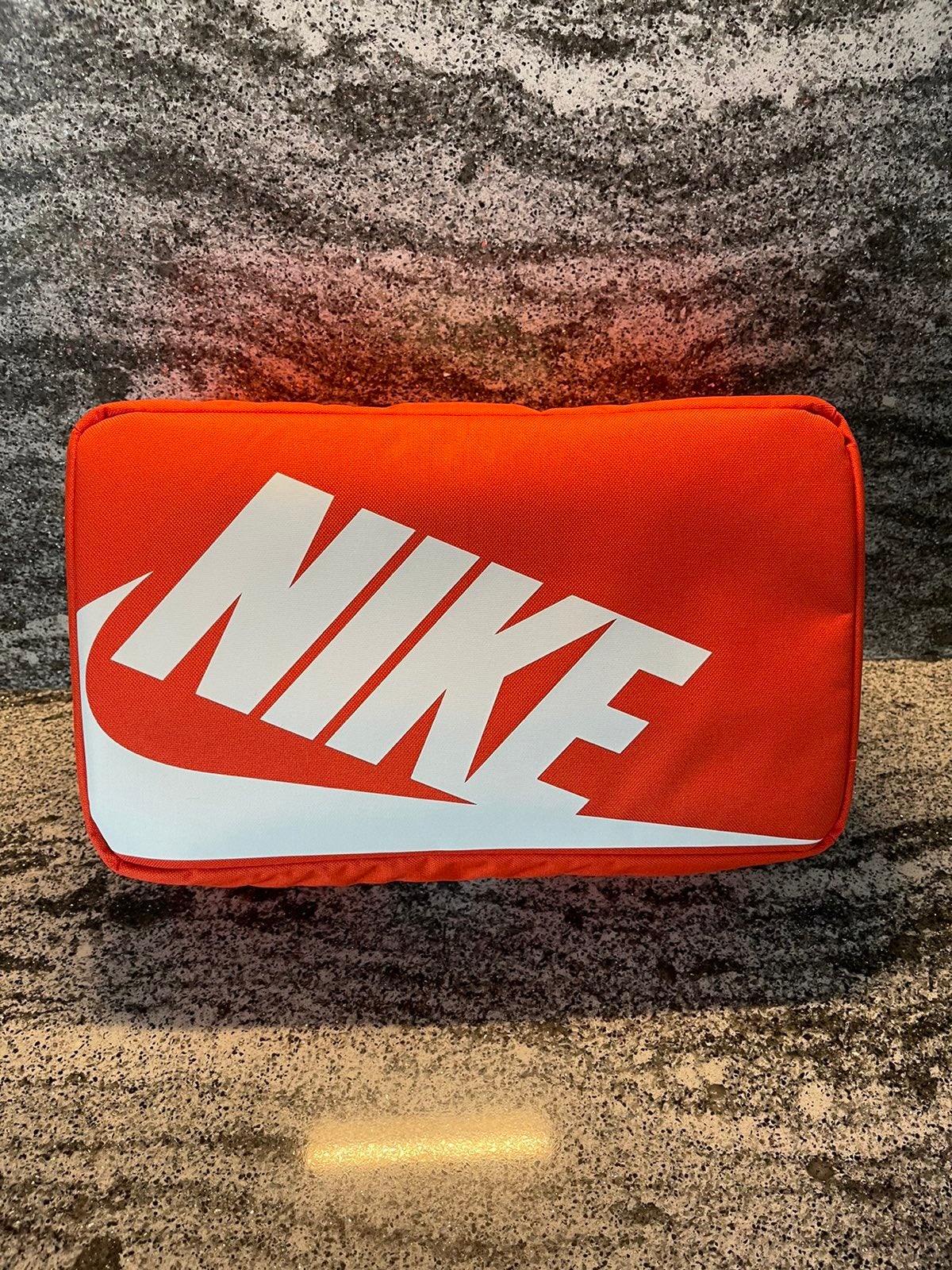 NIKE SHOE BOX ZIP BAG ORANGE WHITE SHOEB