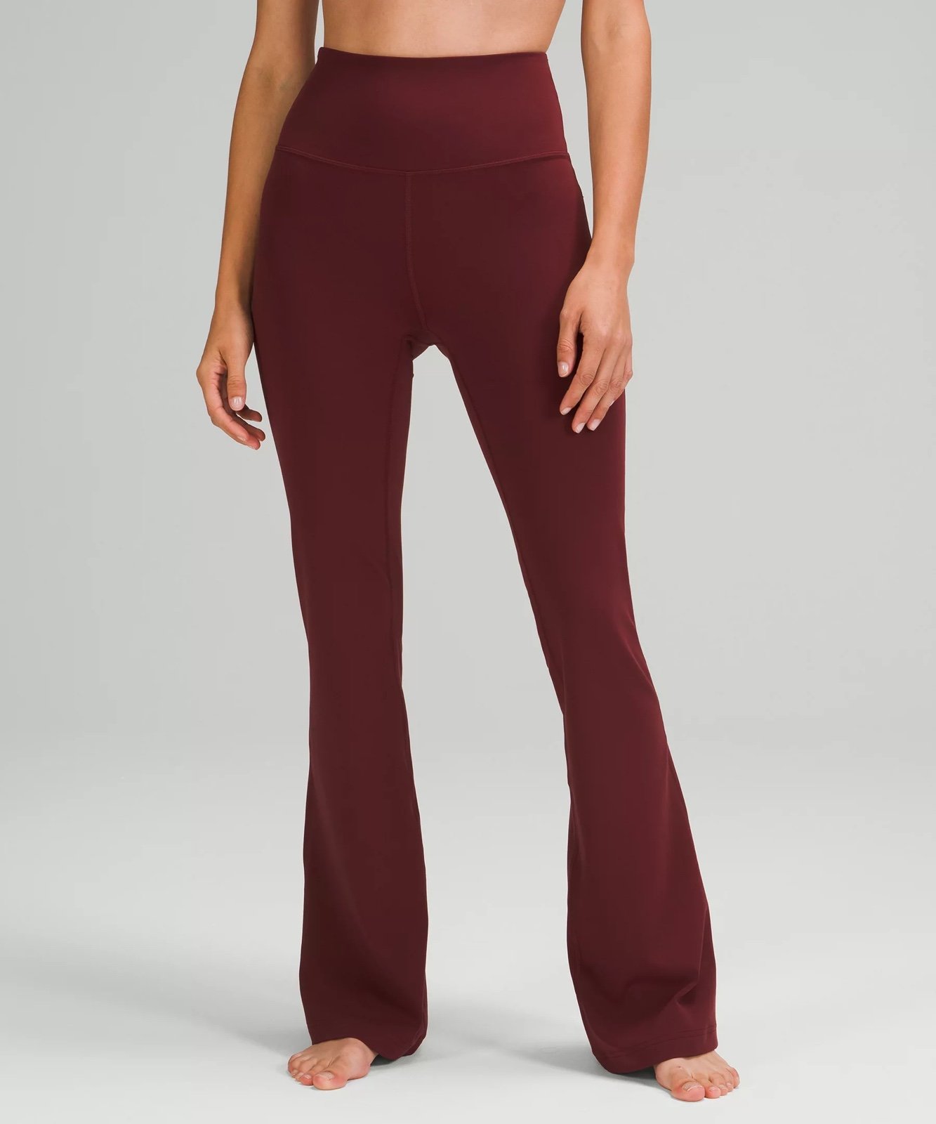 lululemob groove SHR burgundy flare size 2