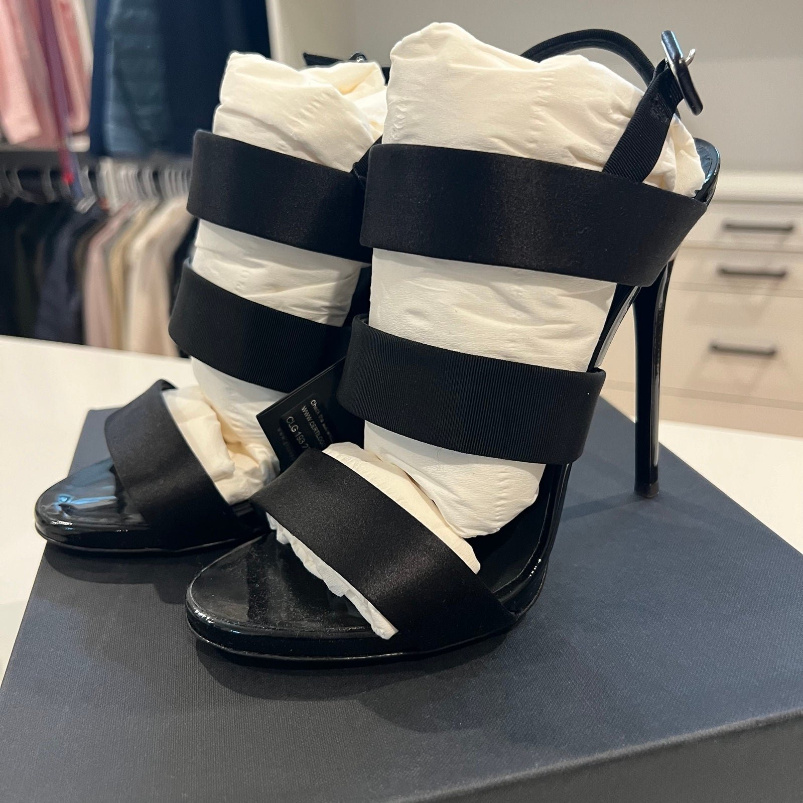 NWT Giuseppe Zanotti Alien Satin strap sandals