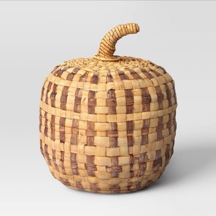 Threshold Large Rounded Abaca Pumpkin -Thanksgiving 2023
