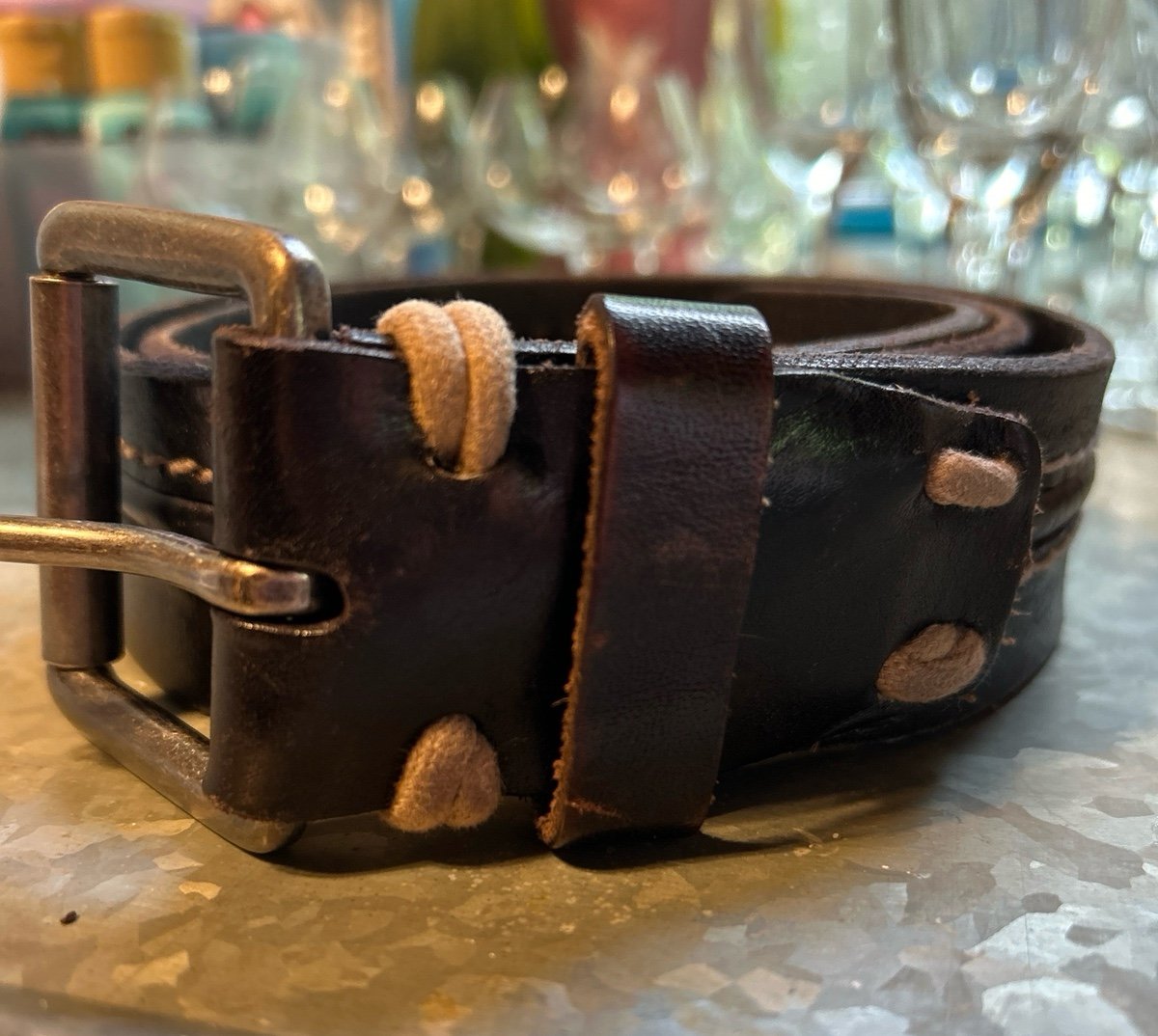 Leather Belt Lucky Brand men or women Size 34