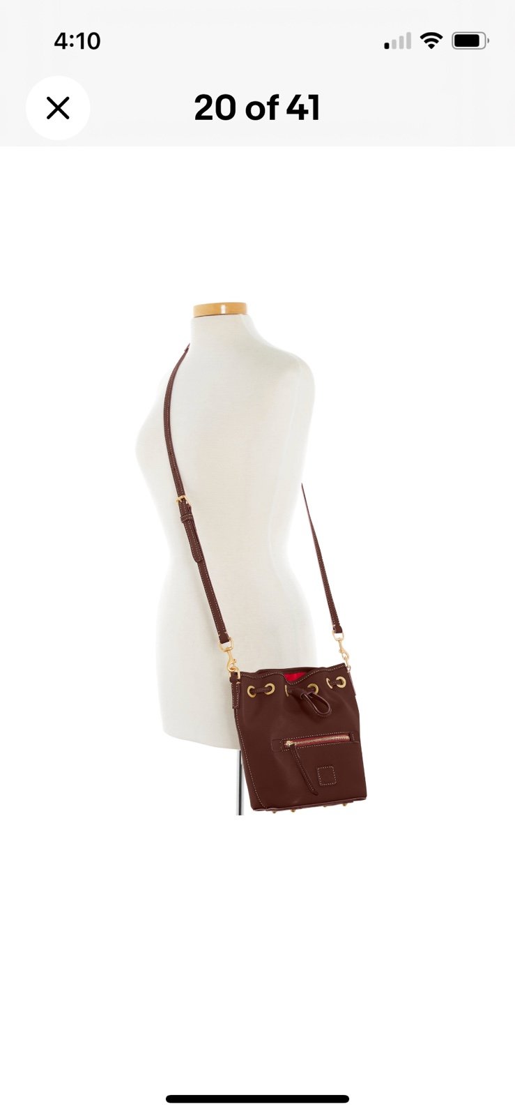 DOONEY and BOURKE Florentine Drawstring Crossbody Bag Chestnut NWT