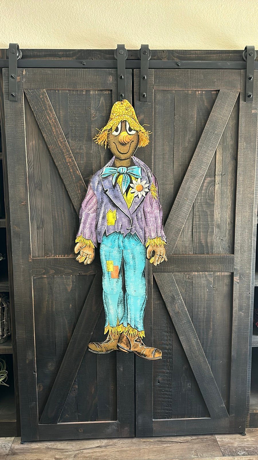 Vintage Beistle Scarecrow Wall Hanging