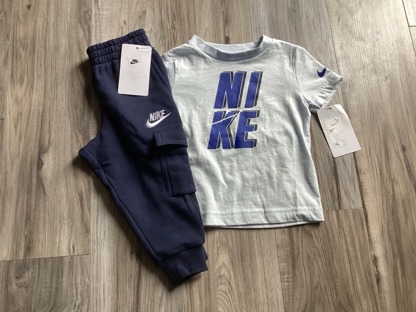 Nike toddler boys s/s tee & cargo joggers outfit size 2T(NWT) ~FIRM, NO OFFERS~