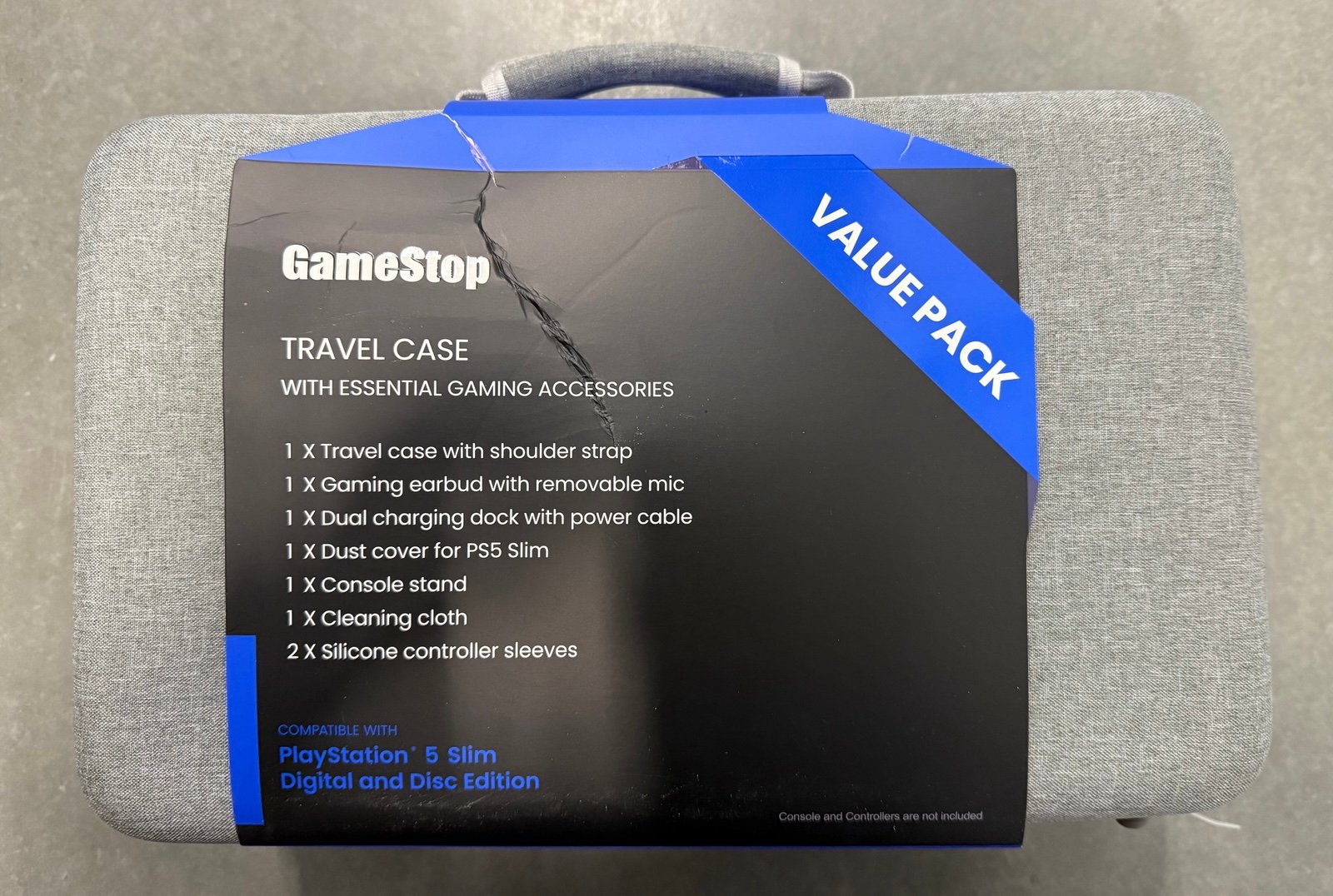GameStop PS5 Slim Travel Case With Gaming Accessories