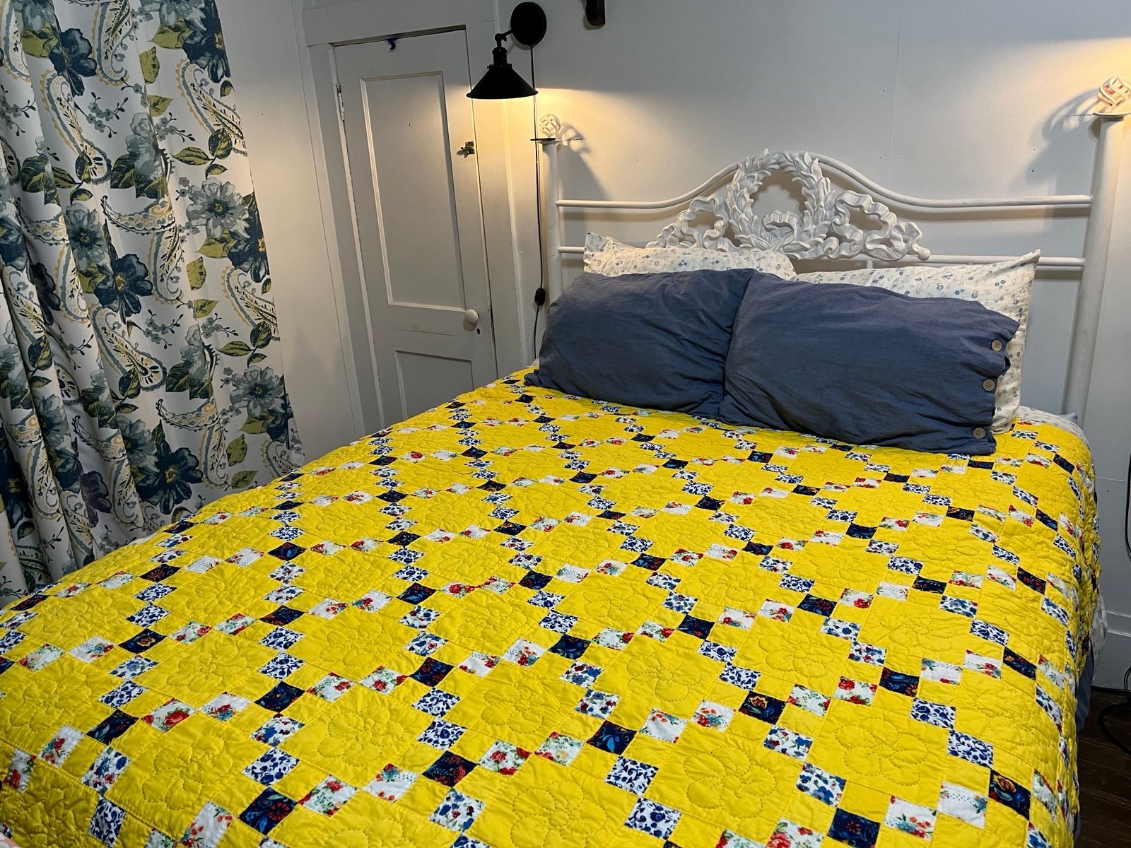 Pieced and hand stitched quilt - Queen.