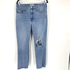 Madewell The Perfect vintage mom jeans distressed light Wash size 30 size 10