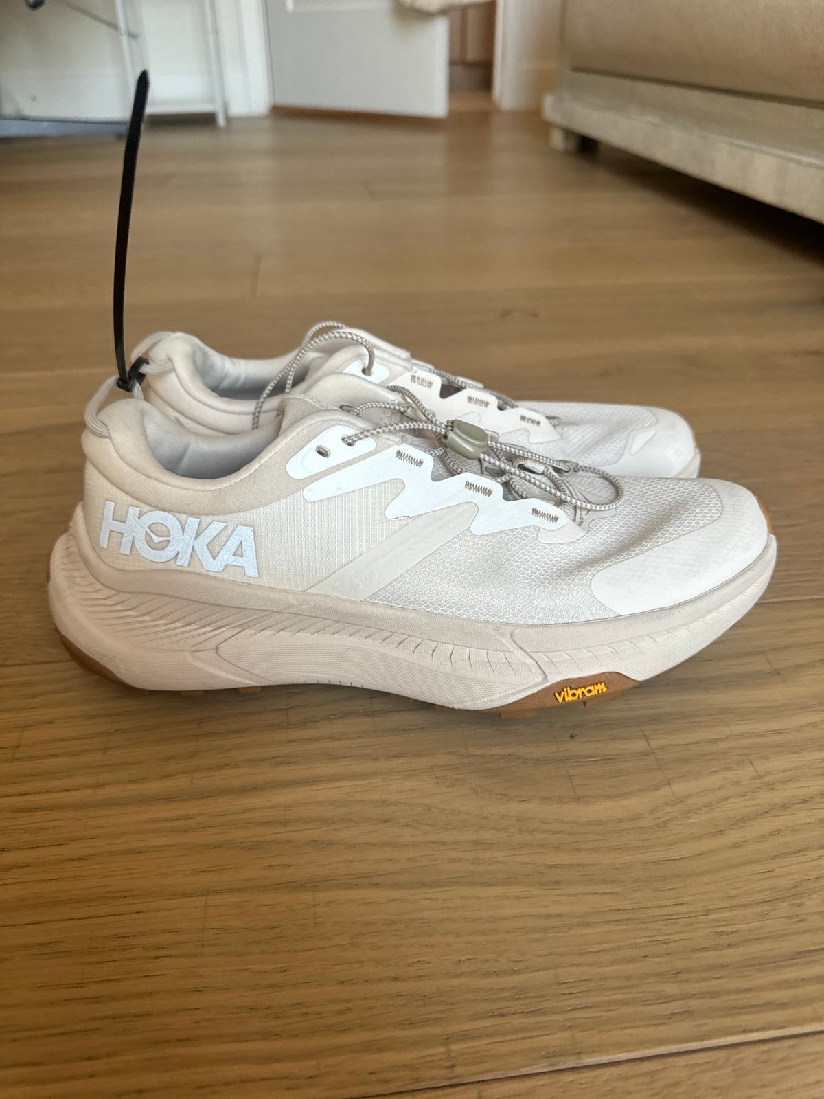 New! Womens Hoka One One Transport Eggnog Running Shoes.