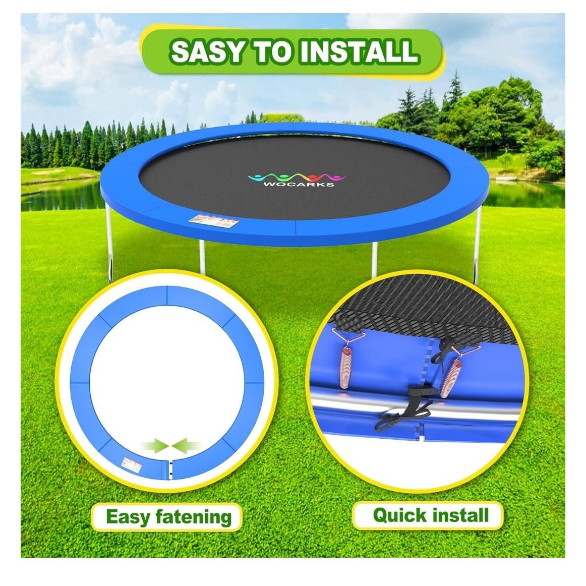 Aazon.co : Trapoline Pad, 10ft 12ft 14ft Trapoline Replaceent